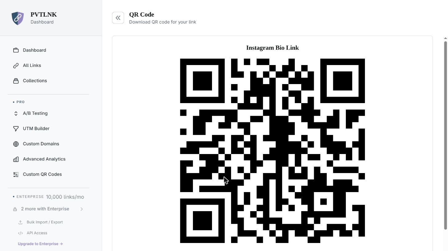pvtlnk — qr